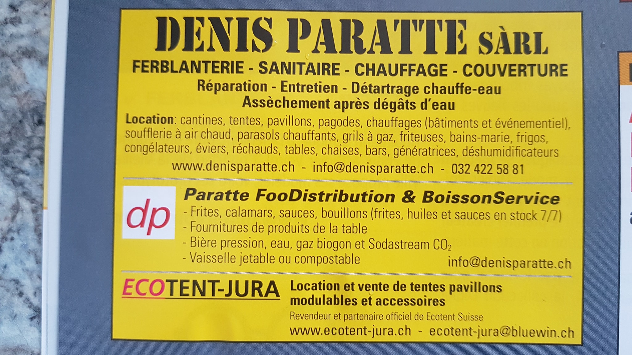 Ferblanterie - sanitaire - chauffage - couverture - Denis Paratte Sàrl